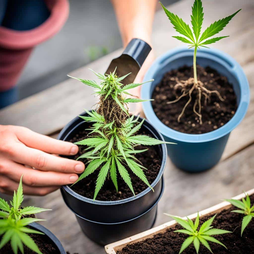 wann cannabis sämling umtopfen