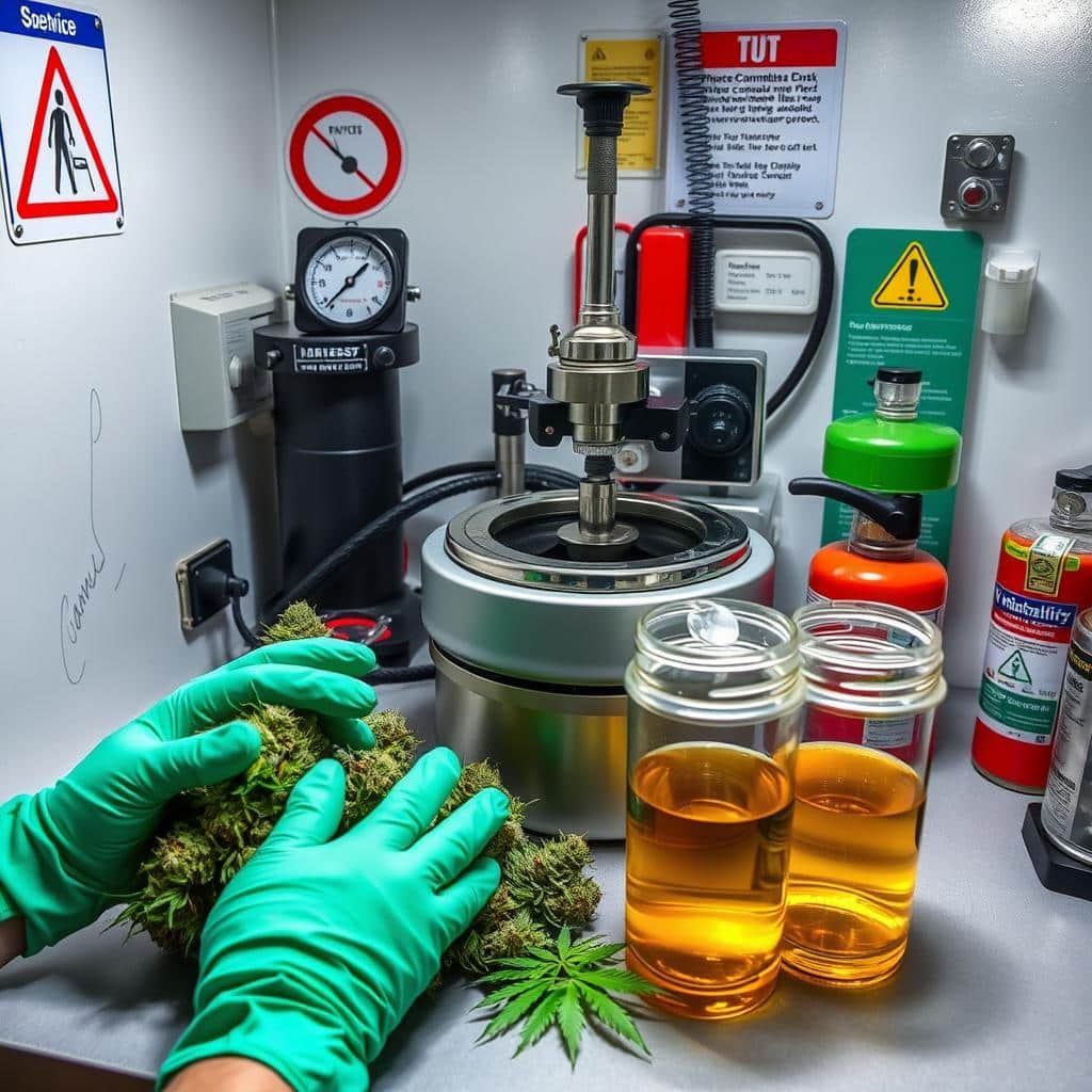 Sicherheit beim Cannabis Pressen